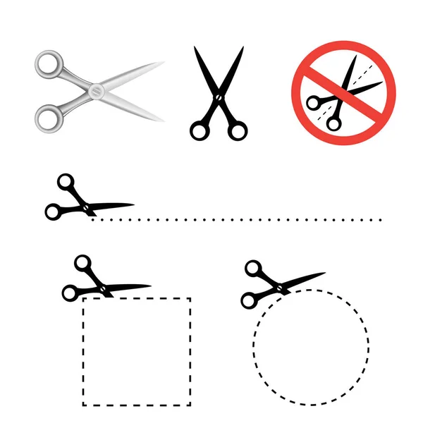 Scissors icon collection — Stock Vector