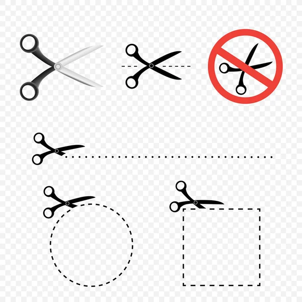 Tijeras icono conjunto — Archivo Imágenes Vectoriales