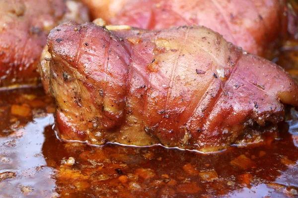 Pork leg meat barbecue — Stock Photo, Image
