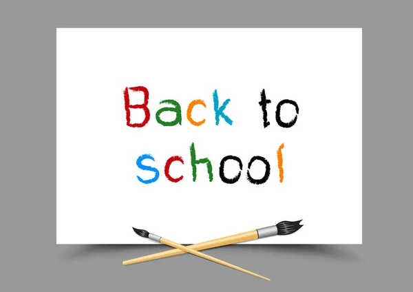 Drawing back to school on paper — Stock Vector