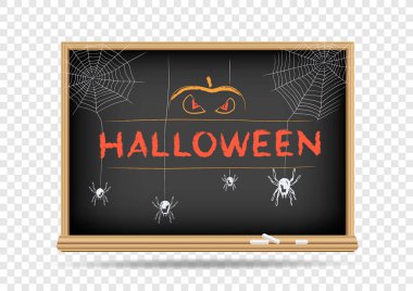 Blackboard Halloween örümcek kabak