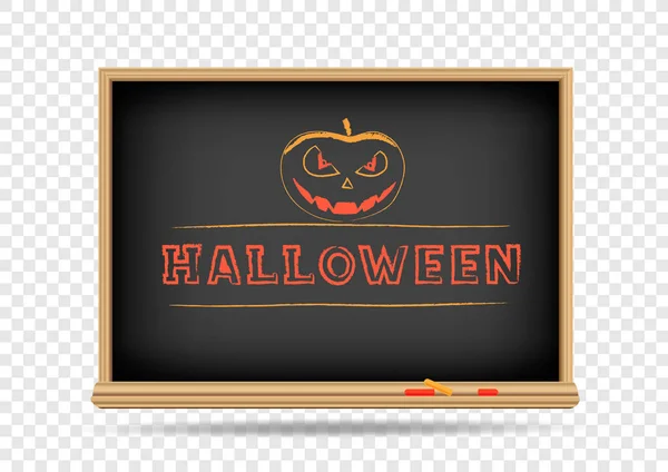 Blackboard Halloween drawing — Stock Vector