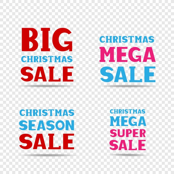 Natal conjunto de mensagem de venda — Vetor de Stock