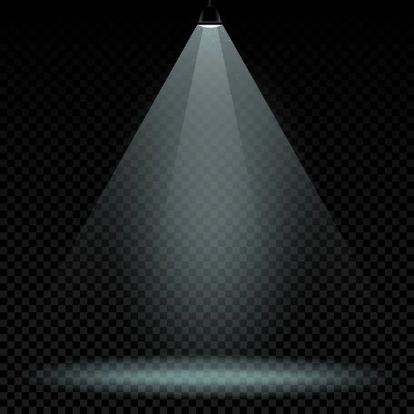 Lamp licht transparante lege achtergrond — Stockvector