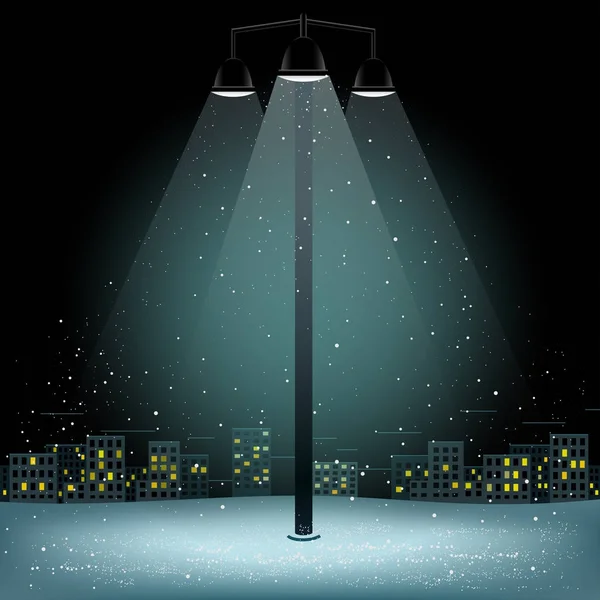 Christmas city pillar lamp snow