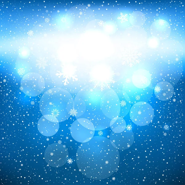 Nuvola di neve blu incandescente di Natale — Vettoriale Stock