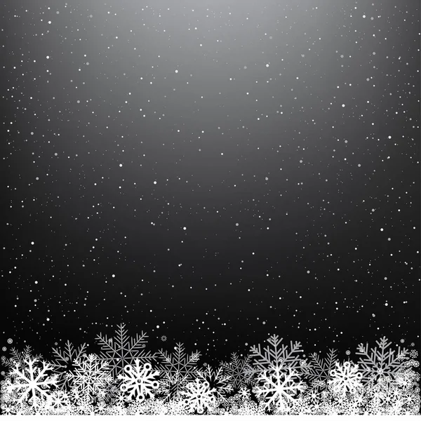 Σκούρο φόντο λευκό χιόνι — Διανυσματικό Αρχείο