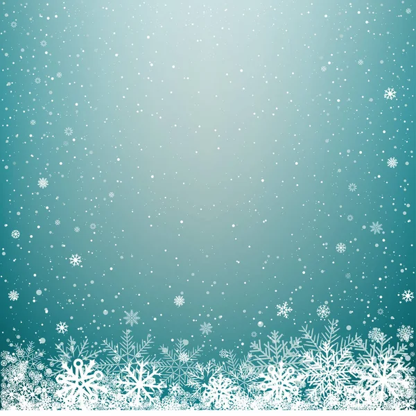 Bleu clair hiver neige fond — Image vectorielle
