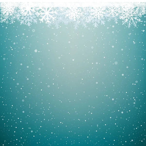 Inverno neve nuvem fundo de Natal — Vetor de Stock