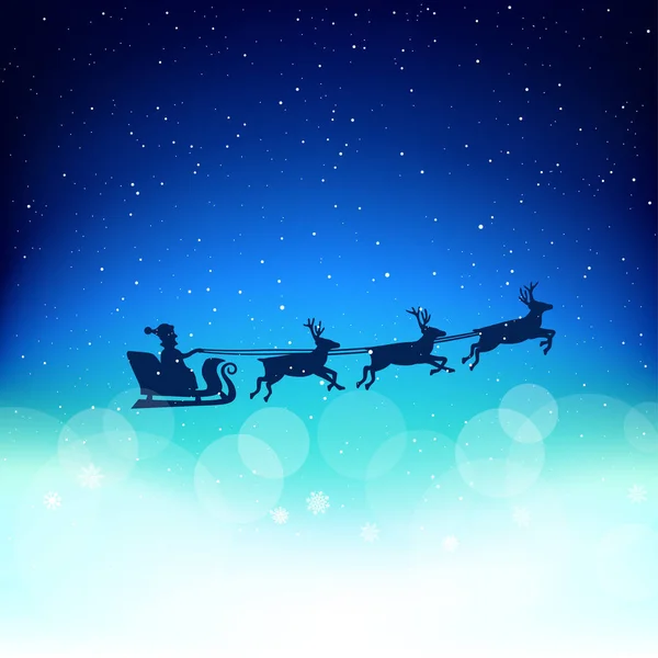 Santa begint geven Kerstcadeaus — Stockvector
