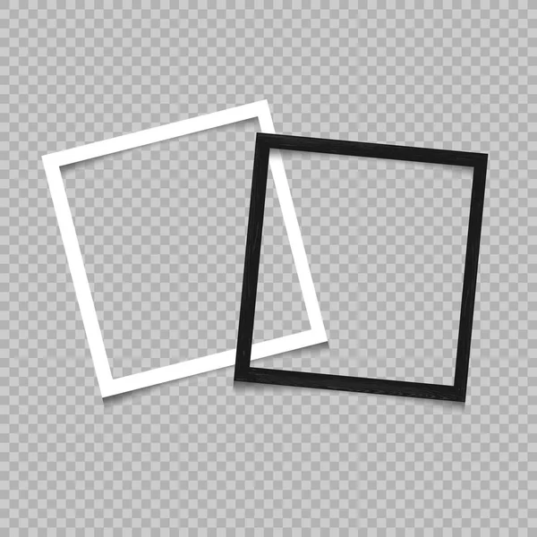 Паперова та дерев'яна квадратна рамка — стоковий вектор
