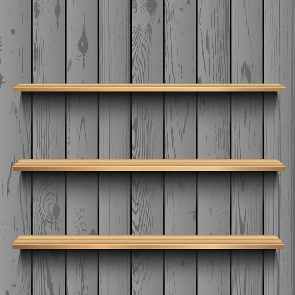 Tienda plantilla escaparate de madera — Vector de stock