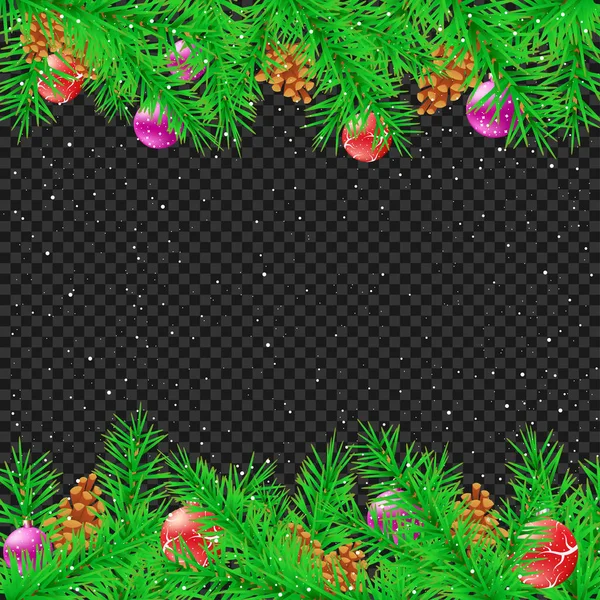 Spruce Navidad fondo transparente — Vector de stock