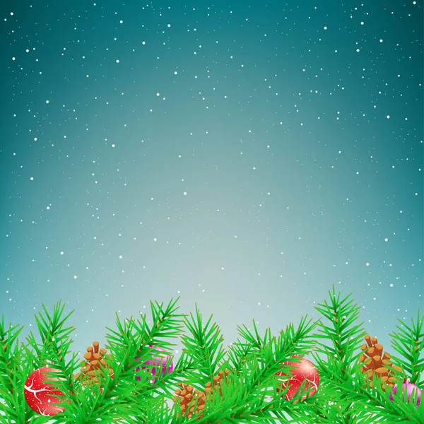 Noël épinette hiver neige chute — Image vectorielle