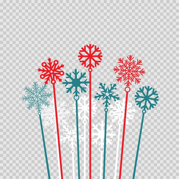 Vánoční zimní candy sladké vločky — Stockový vektor