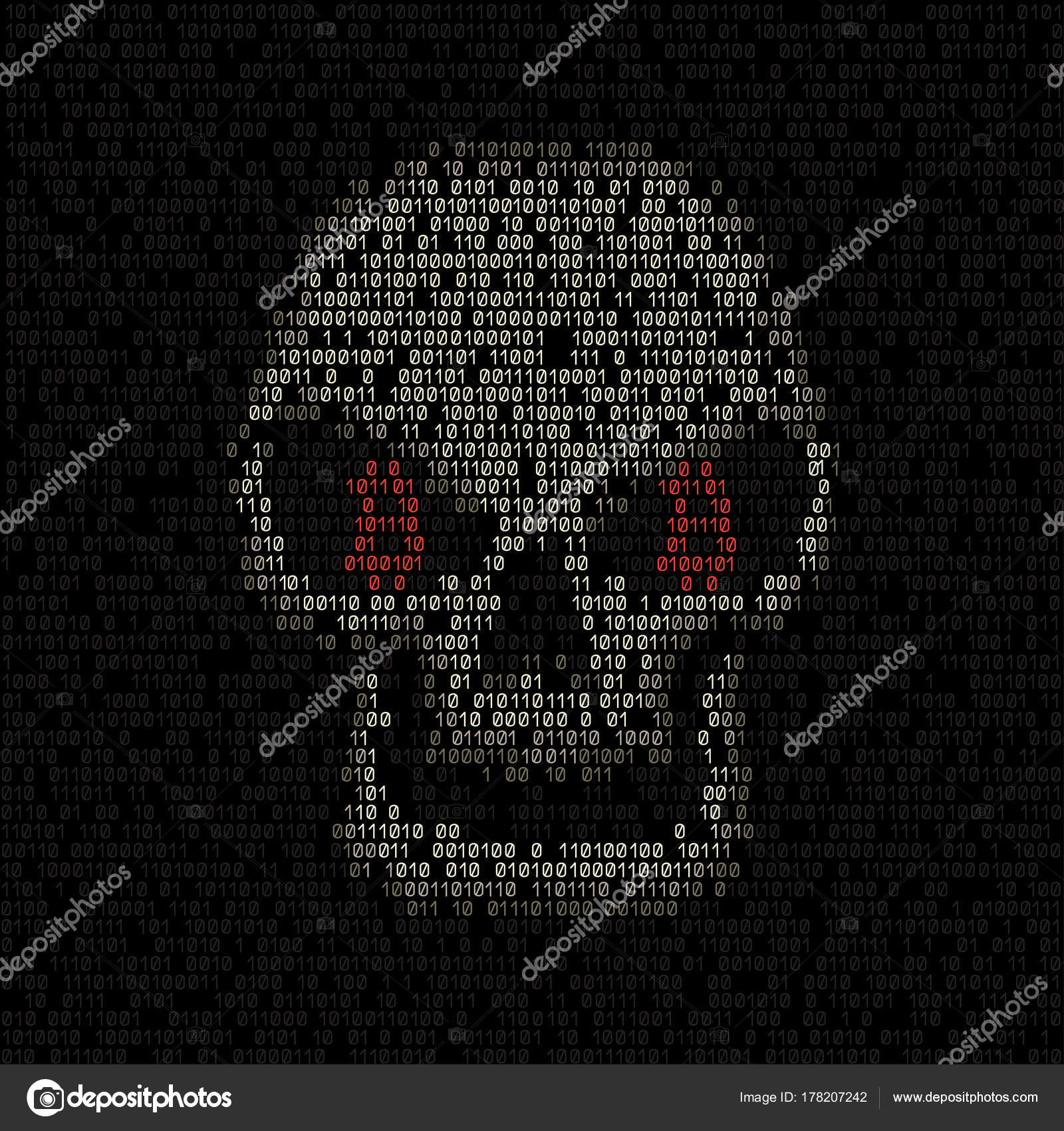 Bitcoin Code Hacker Schadel Stockvektor C Romvo79 178207242 - 