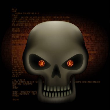 Kripto hacker kafatası bitcoin gözler