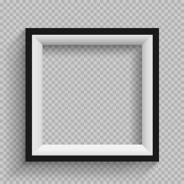 Μαύρο και άσπρο διαφανές πλαίσιο — Διανυσματικό Αρχείο