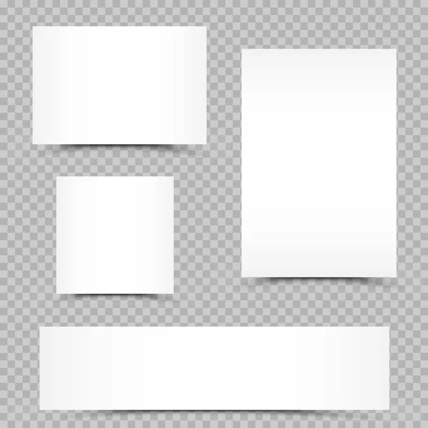 Papier vide jeu ombre transparent — Image vectorielle