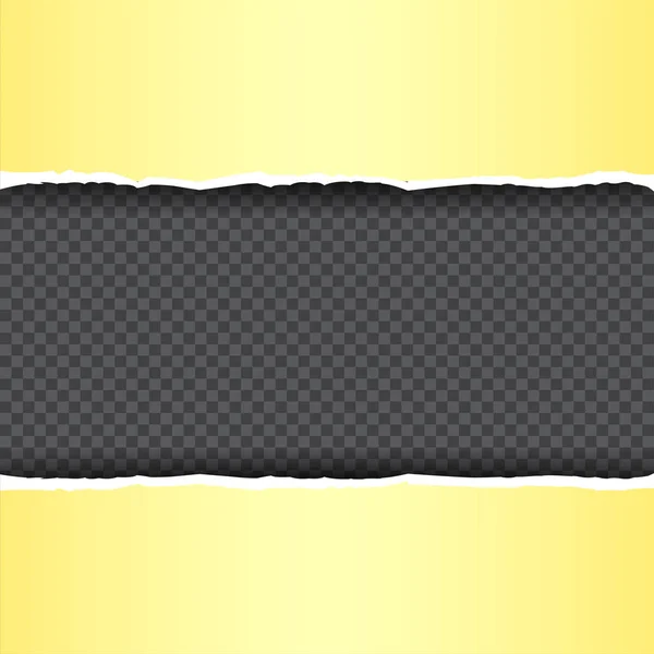 Papel desgarrado amarillo fondo transparente — Archivo Imágenes Vectoriales