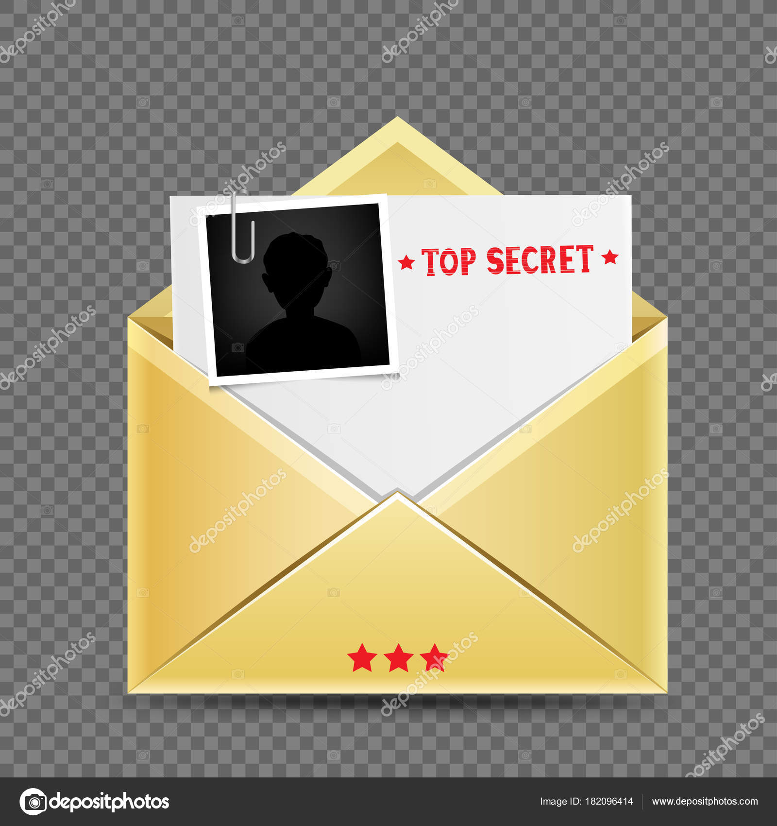 Top Secret Envelopet Letter Template Vector Image By C Romvo79 Vector Stock 182096414