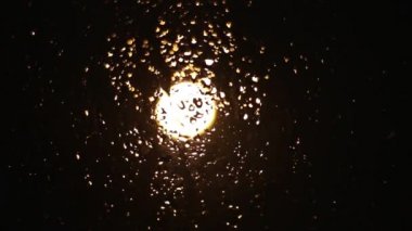yağmur kar camının gece lambası