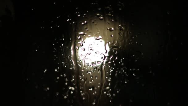 Mond Licht Wasser Tropfen Regen Schnee Nacht — Stockvideo