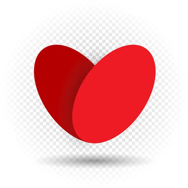 Любовь сердце на прозрачном фоне — стоковый вектор