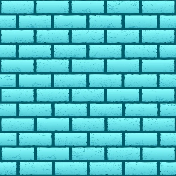 Azul azure tijolo textura fundo — Vetor de Stock