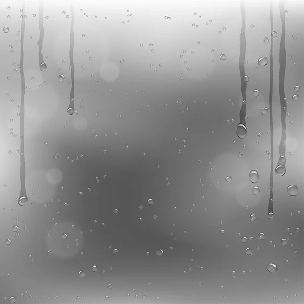 Regniga fönsterbakgrund mörka moln — Stock vektor