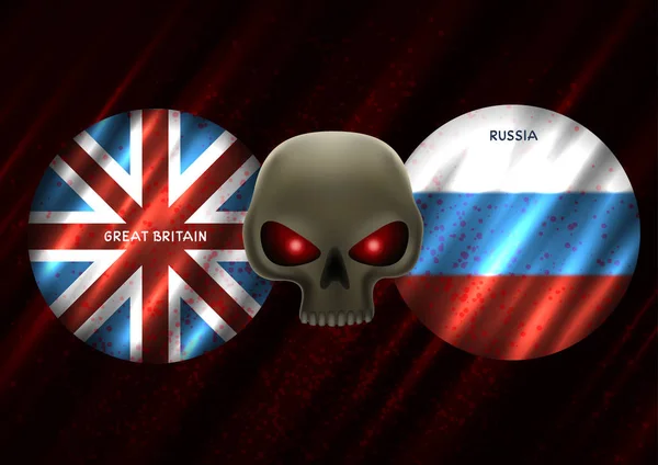 Conflito entre a Grã-Bretanha e a Rússia —  Vetores de Stock