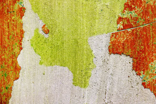 Vert rouge gris vieux mur — Photo