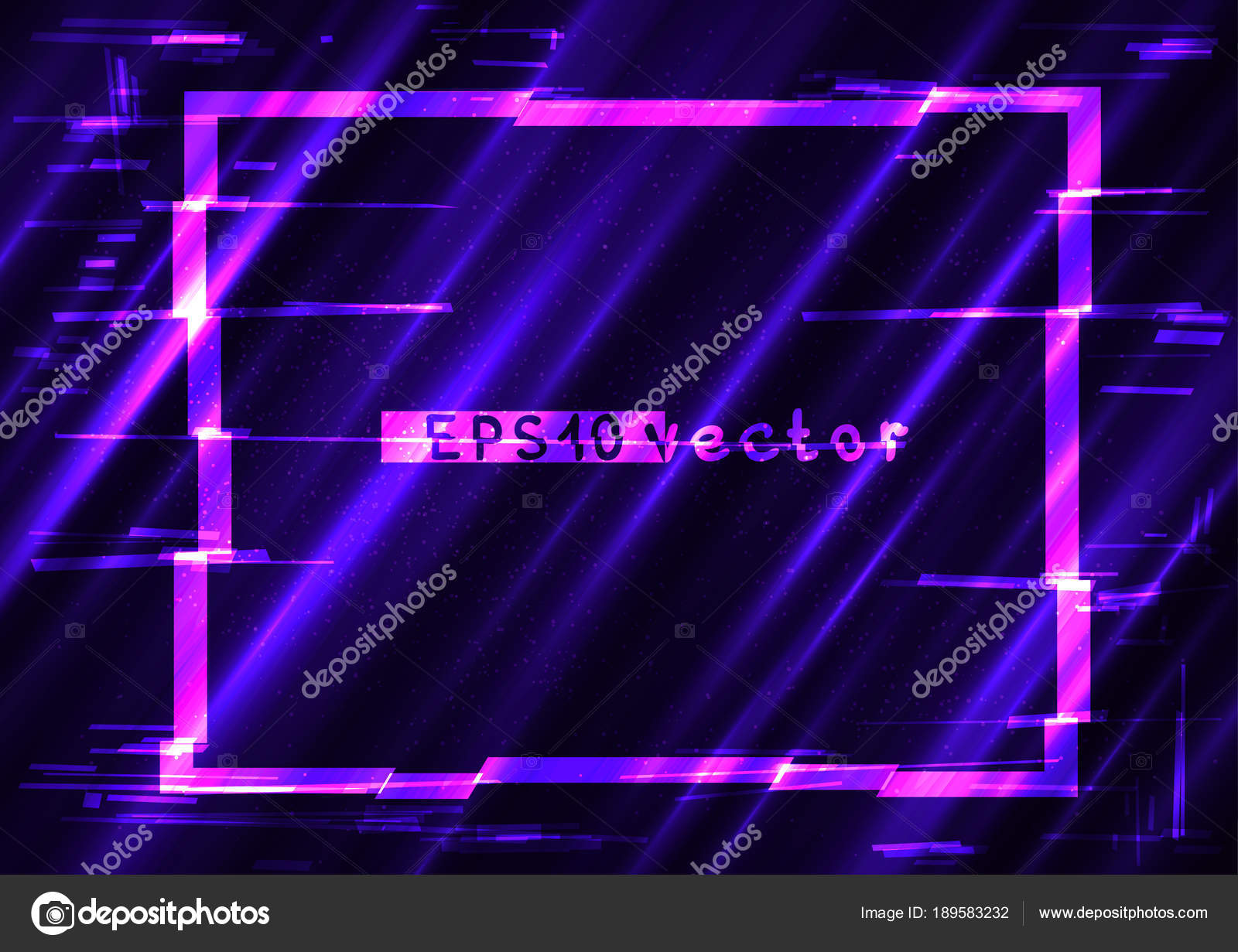 glitch rectangle light shape template stock vector romvo79