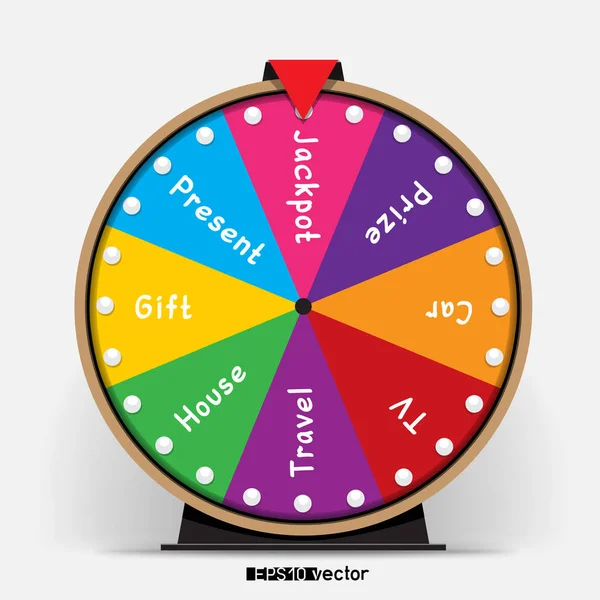 Fortune wheel eight segmentation — Stock Vector