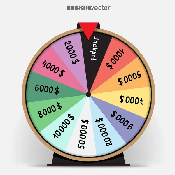 Fortune wheel tolv segmentering — Stock vektor