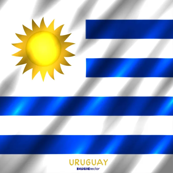 Národní vlajka pozadí Uruguay — Stockový vektor