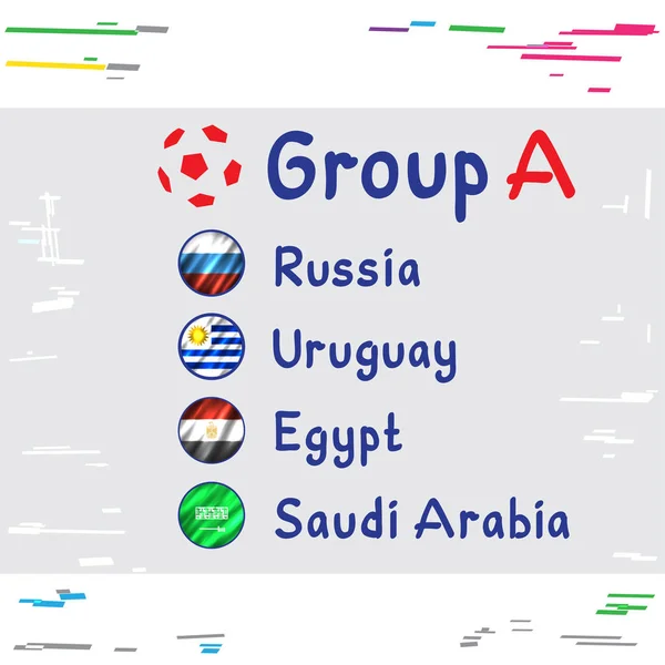 Futebol Copa Rússia Grupo A — Vetor de Stock