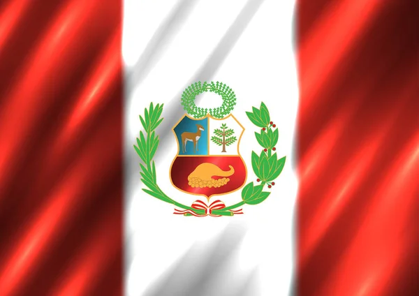 Peru national flag background — Stock Vector