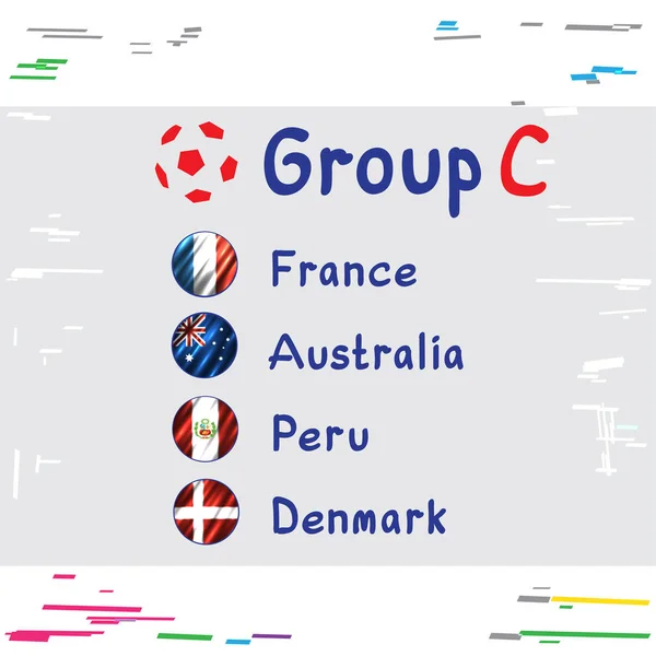 Futebol Copa Rússia Grupo C — Vetor de Stock