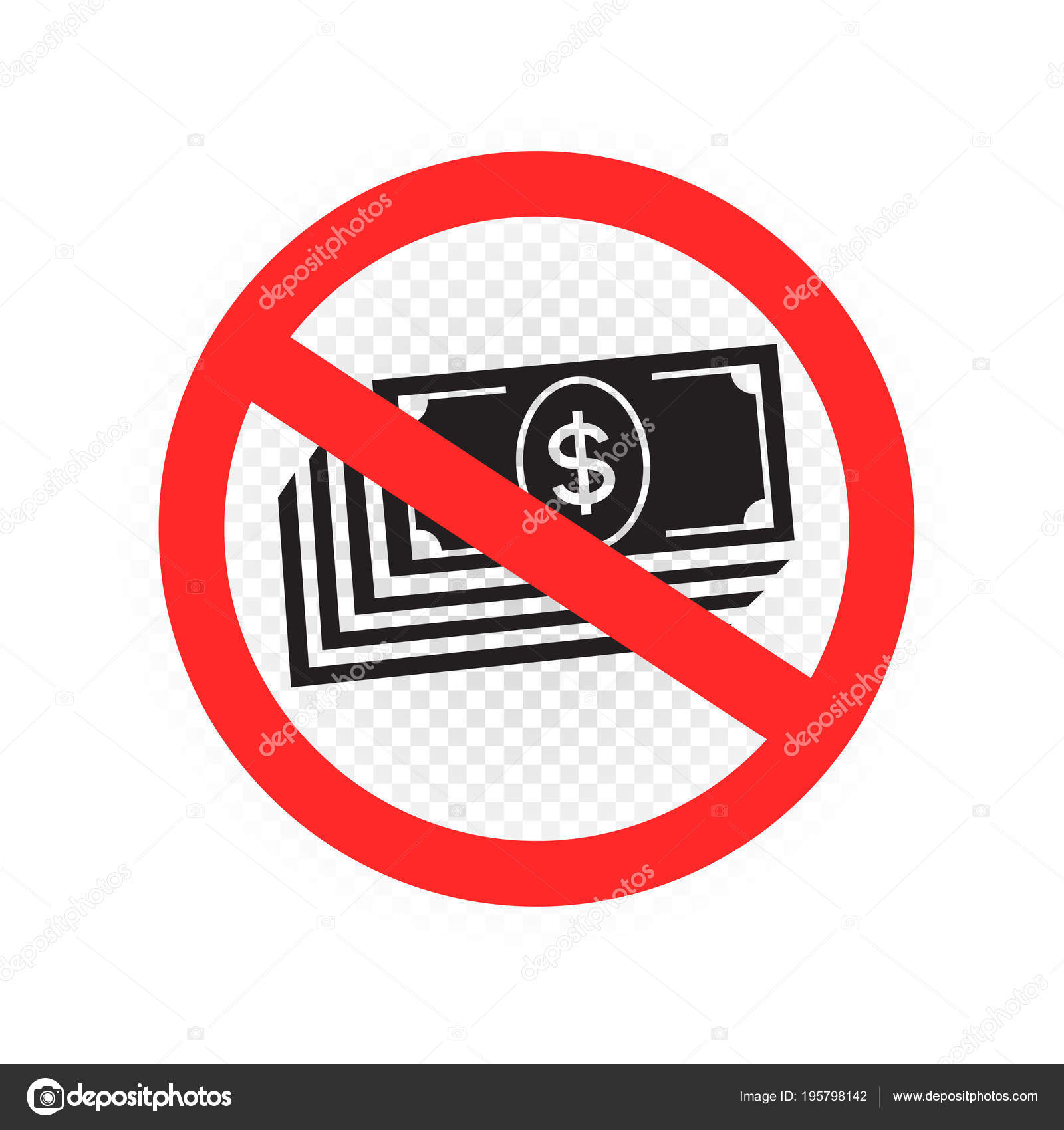 没有现金符号符号图标图库矢量图©romvo79 195798142