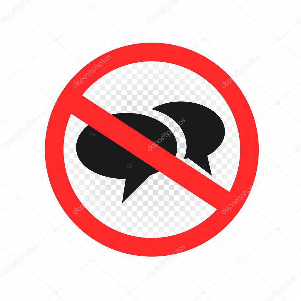 do not talk sign symbol icon