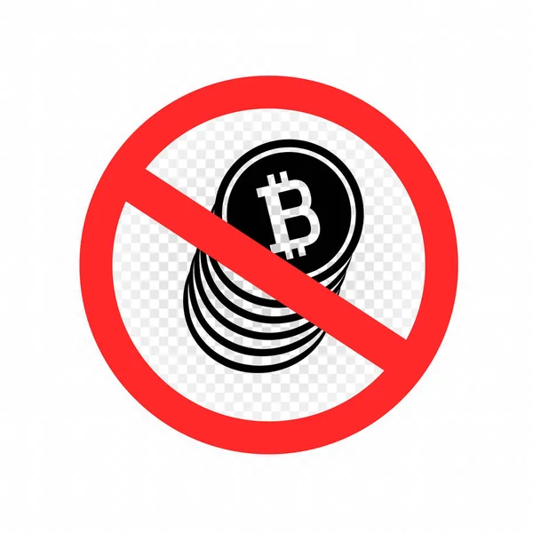 Pas d'icône de symbole de signe de devise crypto — Image vectorielle