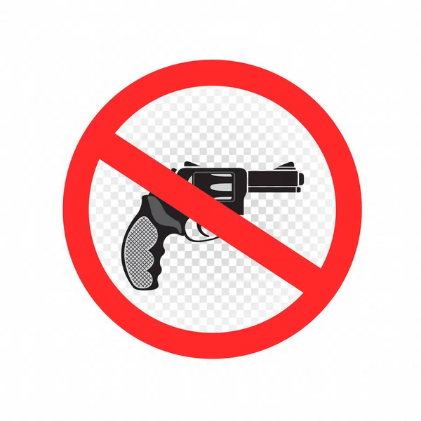 Geen wapens en geweren teken-pictogram — Stockvector