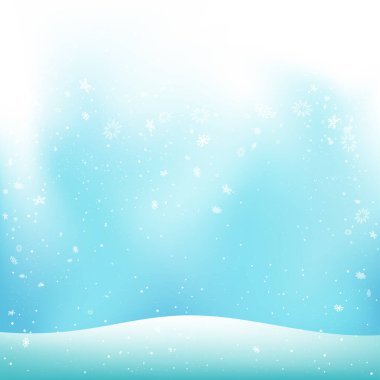 Kış Noel karı ve karlı tepe