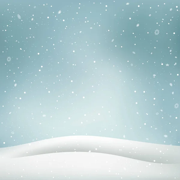 Christmas snowdrift winter sky template — Stock vektor