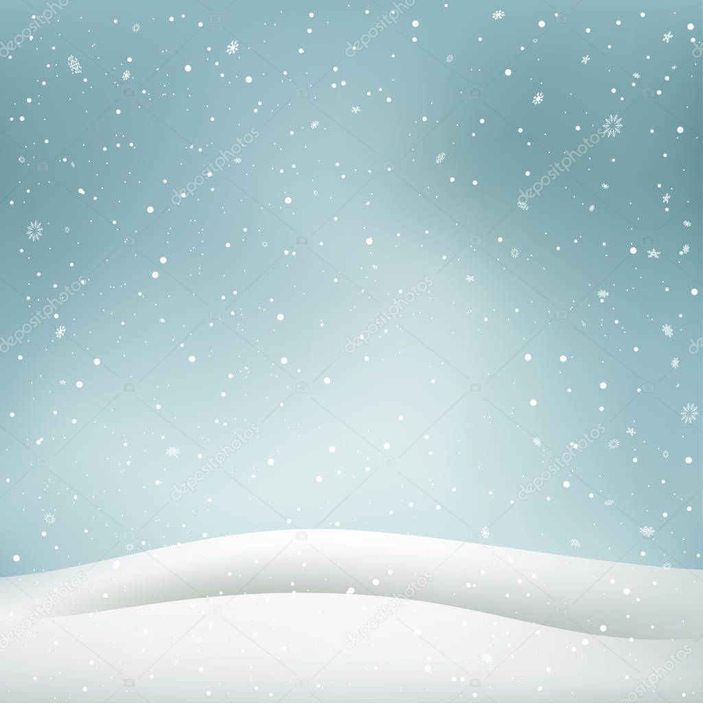 Christmas snowdrift winter sky template