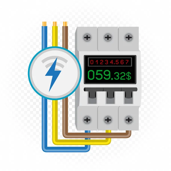 Icono del medidor eléctrico — Archivo Imágenes Vectoriales