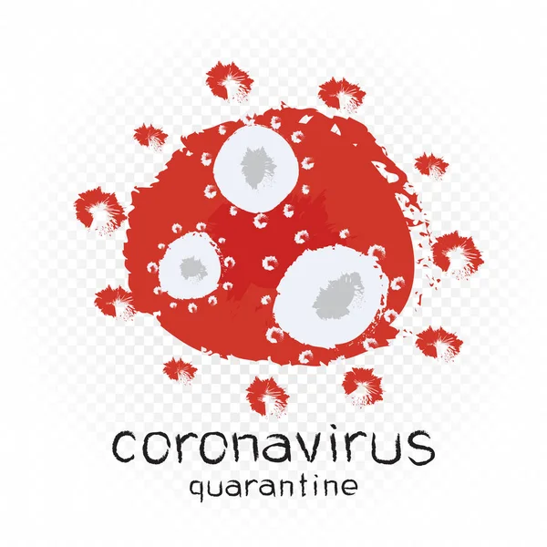 Symbol koronavirové karantény — Stockový vektor