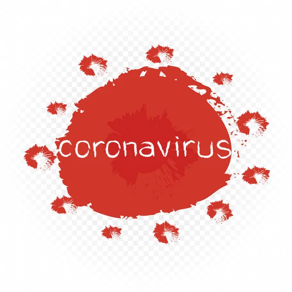 Symbol koronawirusa Białe tło — Wektor stockowy