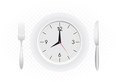 Masa eşyaları kahvaltıya kadar zamanı gösteriyor.